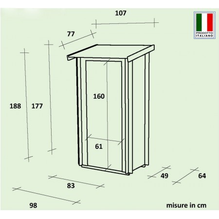 Armadio Casetta in Legno con Pavimento Ripostiglio Attrezzi da Giardino Balcone | BricoShop24