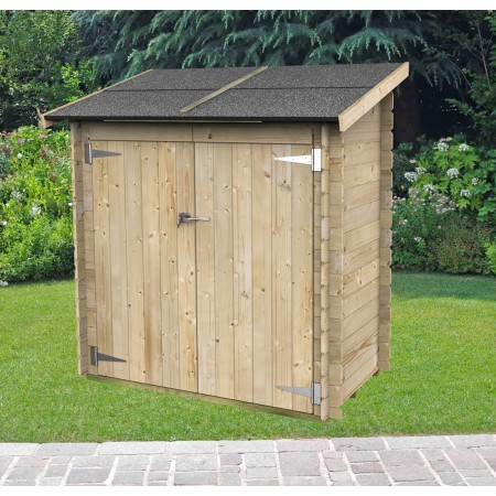 Armadio in Legno Pavimento Casetta Ripostiglio Attrezzi Giardino Esterno Balcone | BricoShop24