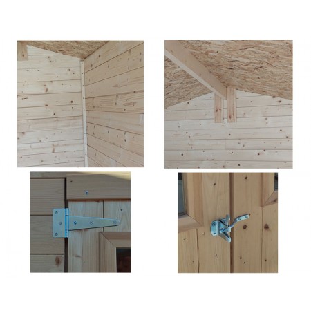 Armadio in Legno Pavimento Casetta Ripostiglio Attrezzi Giardino Esterno Balcone | BricoShop24