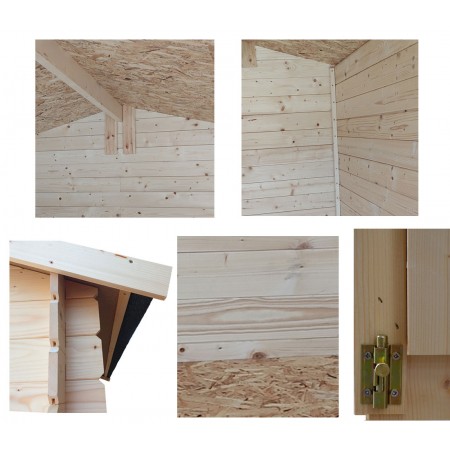 Armadio in Legno Pavimento Casetta Ripostiglio Attrezzi Giardino Esterno Balcone | BricoShop24