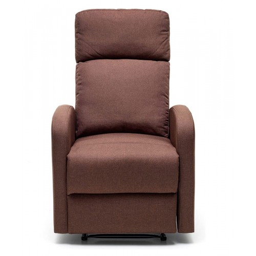 Poltrona Reclinabile Marrone Manuale Letto con Poggiapiedi | BricoShop24