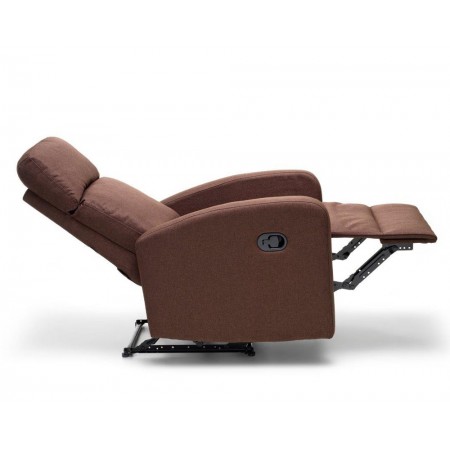 Poltrona Reclinabile Marrone Manuale Letto con Poggiapiedi | BricoShop24