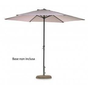 Ombrellone Rotondo diametro 3 metri Telo Grigio da Giardino Terrazzo | BricoShop24