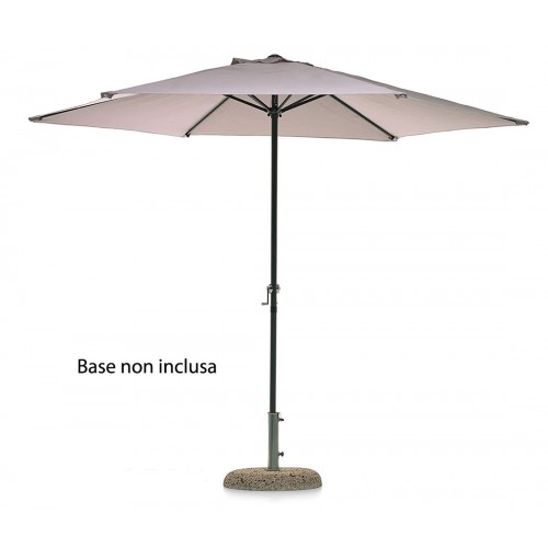 Ombrellone Rotondo diametro 3 metri Telo Grigio da Giardino Terrazzo | BricoShop24