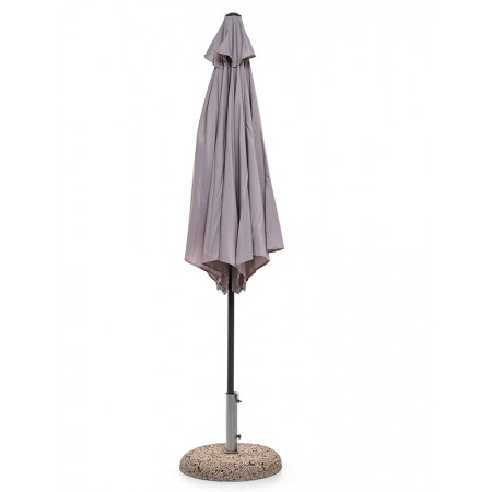 Ombrellone Rotondo diametro 3 metri Telo Grigio da Giardino Terrazzo | BricoShop24