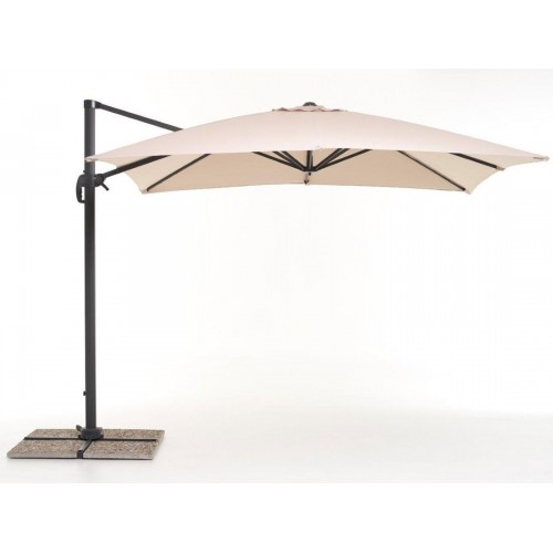 Ombrellone Palo Decentrato 3x3 Ecru in Alluminio Antivento | BricoShop24