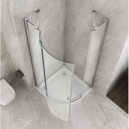 Box Doccia Semicircolare 80x80 90x90 Battente 8 mm Cristallo | BricoShop24