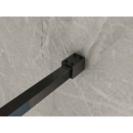Parete Doccia Walk In Fissa 120 140 Box 8mm Profili Neri | BricoShop24