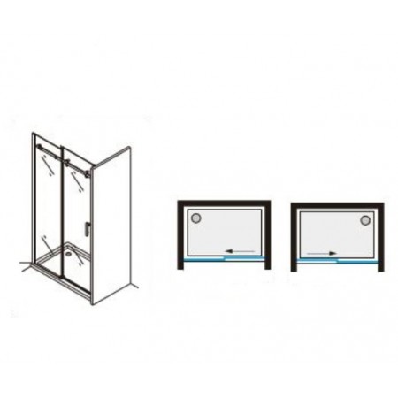 Box Doccia 120 cm 8 mm Nicchia Porta Scorrevole Cristallo | BricoShop24