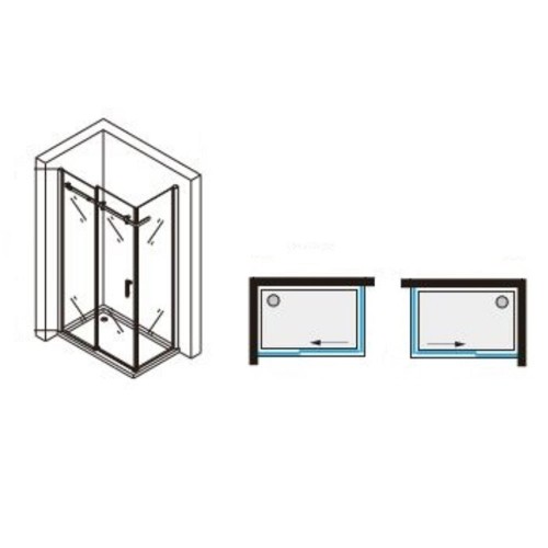 Box Doccia 8 mm 70x120 80x120 Porta Scorrevole in Cristallo | BricoShop24