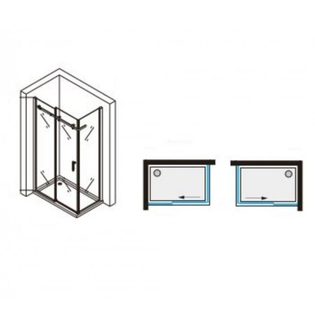 Box Doccia 8 mm 70x120 80x120 Porta Scorrevole in Cristallo | BricoShop24