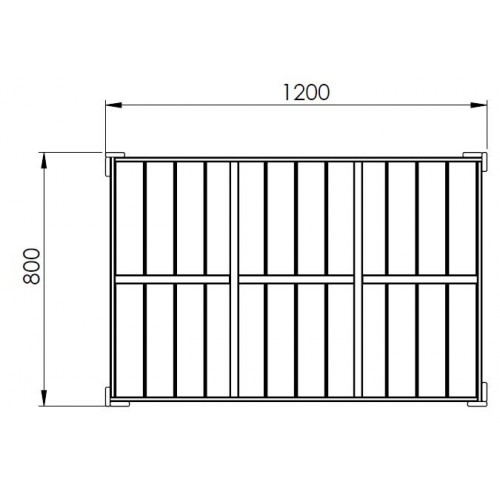 Fioriera 120x80 Orto Rialzato Urbano da Balcone Giardino Pensile Vaso in Legno | BricoShop24