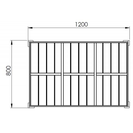 Fioriera 120x80 Orto Rialzato Urbano da Balcone Giardino Pensile Vaso in Legno | BricoShop24