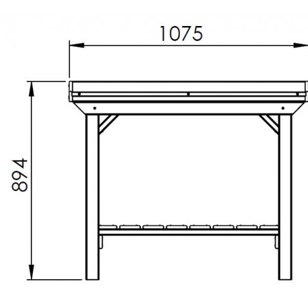 Banco da Lavoro Fiori Consolle Legno Giardino Terrazzo Piante Orto Giardinaggio | BricoShop24