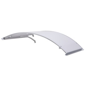 Pensilina Tettoia 160x120 in Policarbonato ad Arco di Alluminio per Copri Porta