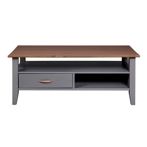 Tavolino Basso in Legno da Caffe 115x60 Grigio Tavolo Divano | BricoShop24