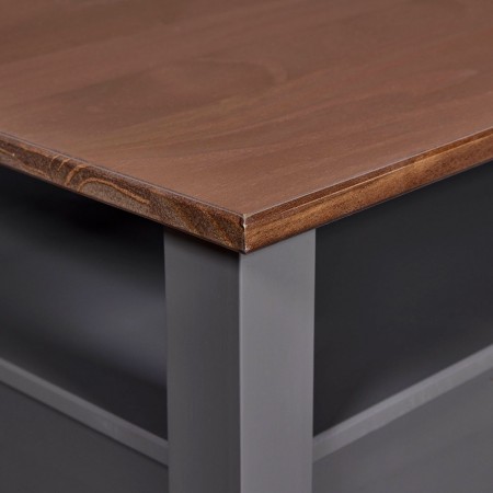 Tavolino Basso in Legno da Caffe 115x60 Grigio Tavolo Divano | BricoShop24