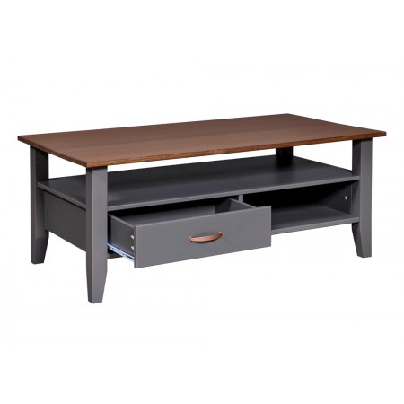 Tavolino Basso in Legno da Caffe 115x60 Grigio Tavolo Divano | BricoShop24