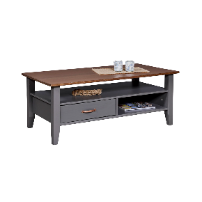 Tavolino Basso in Legno da Caffe 115x60 Grigio Tavolo Divano | BricoShop24