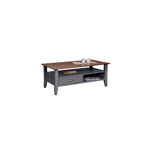 Tavolino Basso in Legno da Caffe 115x60 Grigio Tavolo Divano | BricoShop24