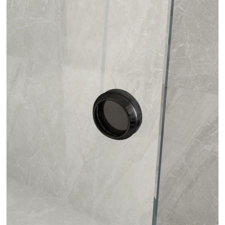 Parete Doccia Walk In Scorrevole 100 120 140 160 180 Box 8mm Profili Neri