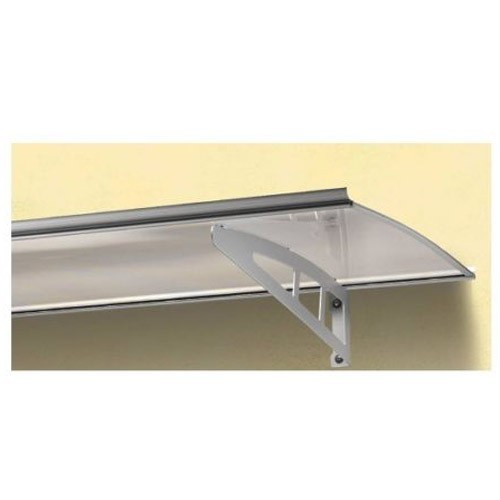 Tettoia Alluminio Pensilina 140x100 Policarbonato Trasparente Copertura Portone