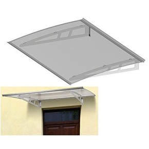 Tettoia Alluminio Pensilina 140x100 Policarbonato Trasparente Copertura Portone