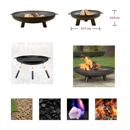 Braciere Portatile Barbecue da Esterno Giardino per Legna | BricoShop24