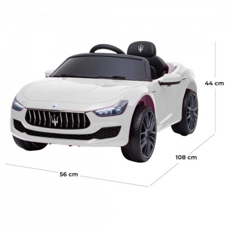 Macchina Elettrica a Batteria Maserati Ghibli Bianca Radiocomandata
