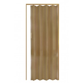 Porta a Soffietto in PVC Noce con Maniglia Riducibile |BricoShop24