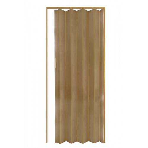Porta a Soffietto in PVC Noce con Maniglia Riducibile |BricoShop24