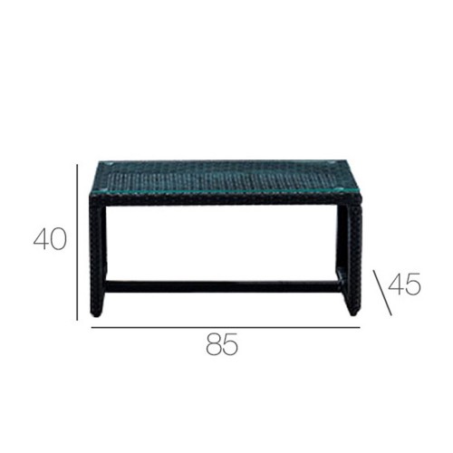 Salotto Polyrattan Esterno Giardino Rattan Sintetico Divano 2 Poltrone Tavolino