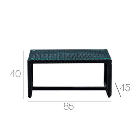 Salotto Polyrattan Esterno Giardino Rattan Sintetico Divano 2 Poltrone Tavolino