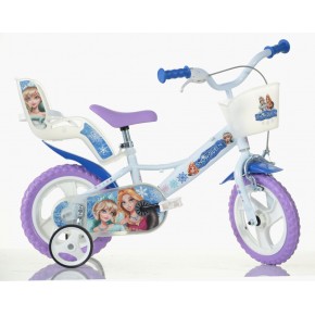 Bicicletta per Bambina 12 Pollici Snow Queen 3 4 5 Anni con Rotelle