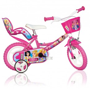 Bicicletta per Bambina 12 Pollici Princess 3 4 5 Anni Rotelle