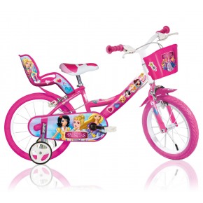 Bicicletta per Bambina 16 Pollici Princess 4 5 6 7 Anni Rotelle | BricoShop24