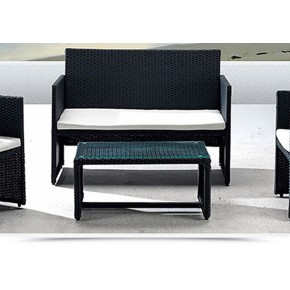 Salotto Polyrattan Esterno Giardino Rattan Sintetico Divano 2 Poltrone Tavolino 2