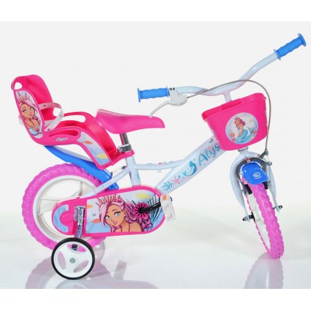 Bicicletta da Bambina 12 Pollici Principessa Alyssa 3 4 5 Anni Rotelle