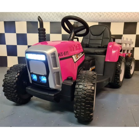 Trattore Macchina Elettrica per Bambina a Batteria 12V Telecomandata | BricoShop24