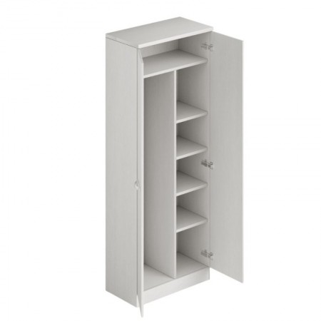 Armadio Multiuso con Ripiani Portascope in Legno 180 cm Olmo