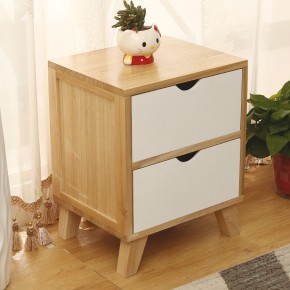 Comodino in Legno con 2 Cassetti Cassettiera Camera da Letto | Bricoshop24