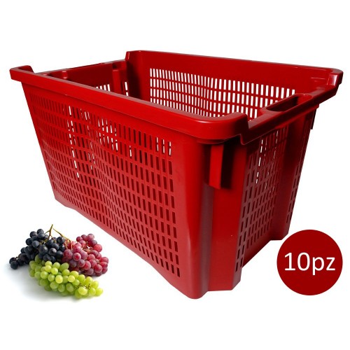 Cesta Raccolta Uva Frutta Verdura Vendemmia Cassa Multiuso Cassetta Impilabile