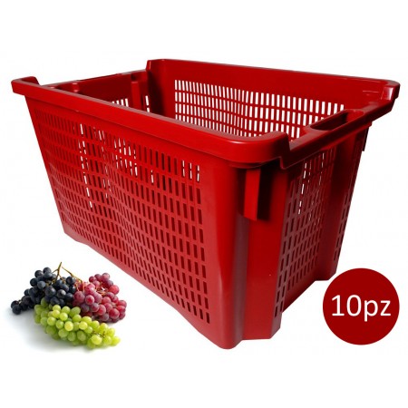 Cesta Raccolta Uva Frutta Verdura Vendemmia Cassa Multiuso Cassetta Impilabile