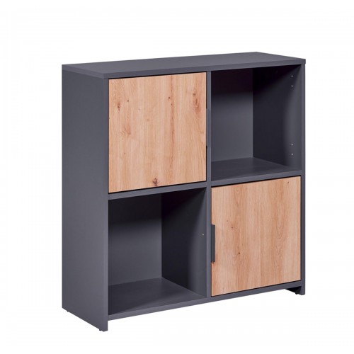 Mobile Libreria Grigia a Cubi con Ripiani Mensole a Giorno| BricoShop24