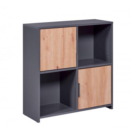 Mobile Libreria Grigia a Cubi con Ripiani Mensole a Giorno| BricoShop24