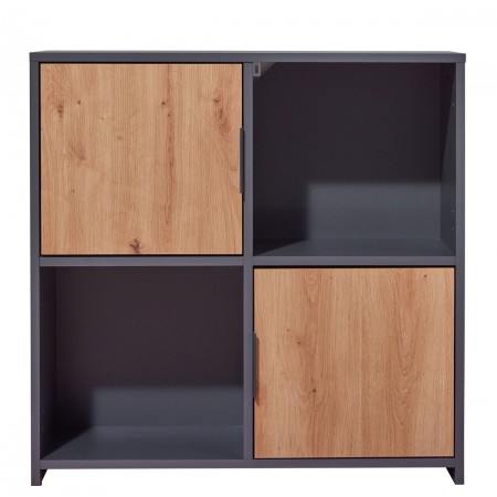 Mobile Libreria Grigia a Cubi con Ripiani Mensole a Giorno| BricoShop24
