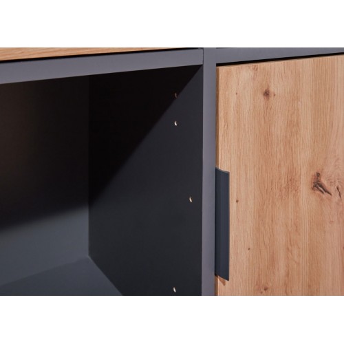 Mobile Libreria Grigia a Cubi 120 cm con Ripiani a Giorno| BricoShop24