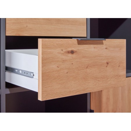 Mobile Libreria Grigia a Cubi 120 cm con Ripiani a Giorno| BricoShop24