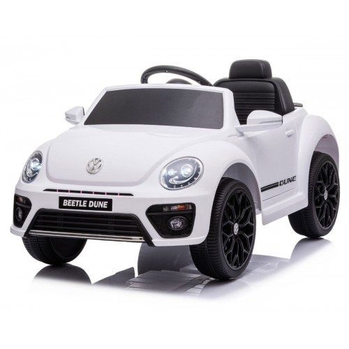 Macchina elettrica per bambini a batteria 12 V Volkswagen Beetle bianco