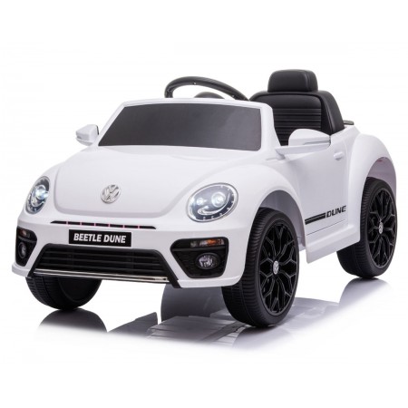 Macchina elettrica per bambini a batteria 12 V Volkswagen Beetle bianco